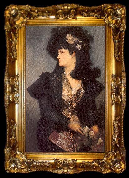 framed  Makart, Hans Portrait of a Lady, ta009-2